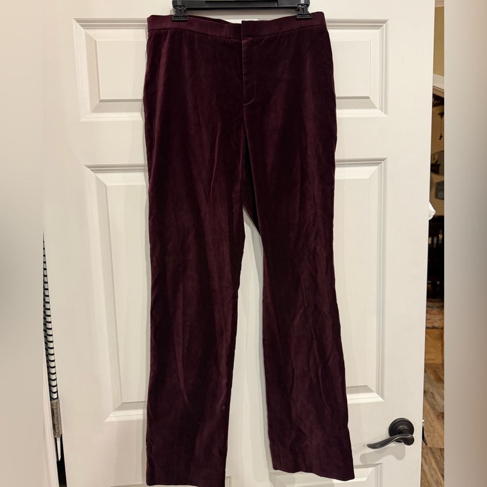 Ralph Lauren Deep Purple Velvet Trousers, size 8